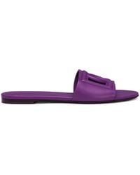 Dolce & Gabbana - Logo Cut-Out Sandals - Lyst