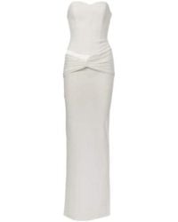 Alex Perry - Draped Crepe Jersey Corset Dress - Lyst