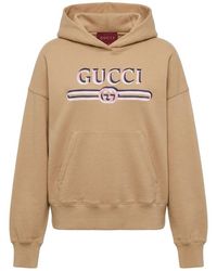 Gucci - Logo Printed Hoodie - Lyst