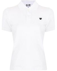 COMME DES GARÇONS PLAY - Embroidered Heart Polo Shirt - Lyst