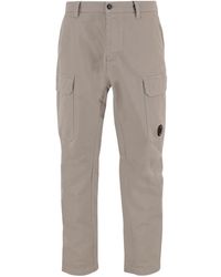 C.P. Company - Logo Plaque Trousers - Lyst