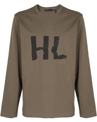 Helmut Lang - Logo Printed Crewneck T-Shirt - Lyst