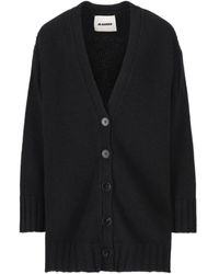 Jil Sander - Buttoned V-Neck Long-Sleeved Cardigan - Lyst