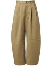 Comme des Garçons - Cotton And Linen Barrel-Leg Chinos - Lyst