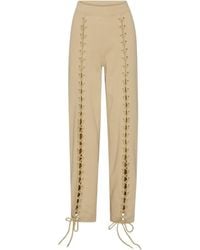 ROTATE BIRGER CHRISTENSEN - Straight-Leg Lace-Up Detailed Pants - Lyst