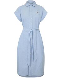 Polo Ralph Lauren - Tie Waist Shirt Dress - Lyst