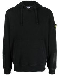 Stone Island - Logo Patch Drawstring Hoodie - Lyst