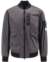 Stone Island - Compass-Badge Bomber Jacket - Lyst
