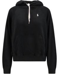 Polo Ralph Lauren - Logo Embroidered Drawstring Hoodie - Lyst