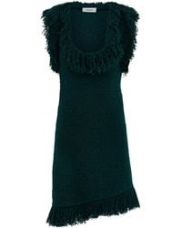 Ferragamo - Mini Dress With Fringe Detail - Lyst