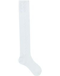 Valentino - Logo Plaque Long Socks - Lyst