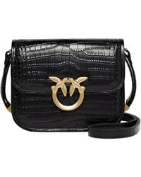 Pinko - Love Birds Box Embossed Mini Shoulder Bag - Lyst
