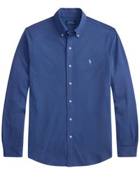 Polo Ralph Lauren - Logo Embroidered Curved Hem Shirt - Lyst