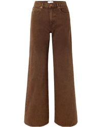 SLVRLAKE Denim - Grace High-Waisted Wide-Leg Jeans - Lyst