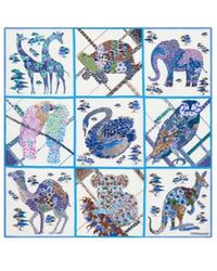 Ferragamo - Patchwork Print Silk Scarf - Lyst