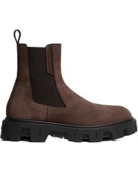 Moncler - Peak City Nubuck Chelsea Boots - Lyst