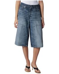 Haikure - Denim Shorts With Belt Loops - Lyst