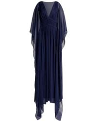 Alberta Ferretti - V-Neck Maxi Dress - Lyst
