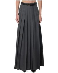 Self-Portrait - Pleated Maxi Skirt - Lyst