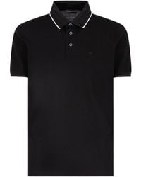 Emporio Armani - Logo-Embroidered Polo Shirt - Lyst