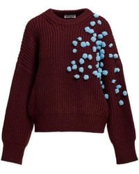 Essentiel Antwerp - Pompom-Embellished Chunky-Knit Sweater - Lyst