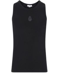 McQueen - Skull Ribbed Tank Top - Lyst