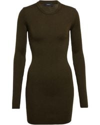 Wardrobe NYC - Ribbed Knit Crew Neck Dress - Lyst