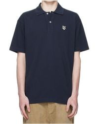 Maison Kitsuné - Embroidered Logo Polo Shirt - Lyst