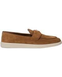 Prada - Triangle-Logo Slip-On Loafers - Lyst