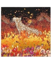 Ferragamo - Printed Square Silk Scarf - Lyst