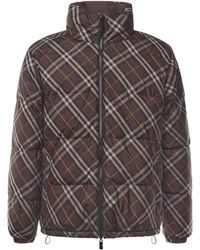Burberry - Reversible Check Snowdon Puffer Jacket - Lyst