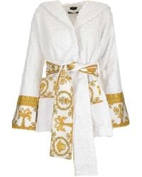 Versace - Baroque Printed Belted Waist Robe - Lyst