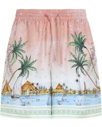 CASABLANCA - Ethereal Printed Shorts - Lyst