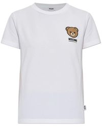 Moschino - Bear-Printed Short Sleeved T-Shirt - Lyst