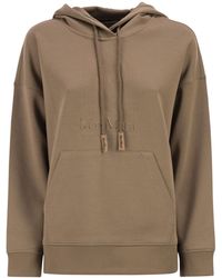 Max Mara - Logo-Embroidered Hooded Hoodie - Lyst