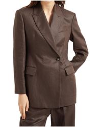 Brunello Cucinelli - Embellished Polished Twill Blazer - Lyst