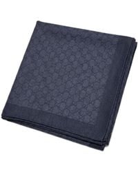 Gucci - Gg Wool Silk Jacquard Shawl - Lyst