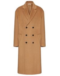 Valentino - Double-Breasted Long-Sleeved Coat - Lyst
