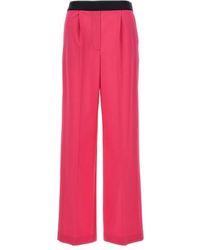 MSGM - Pants With Front Pleats - Lyst
