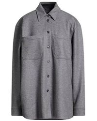 Max Mara - Solidcolor Wool Shirt Jacket - Lyst