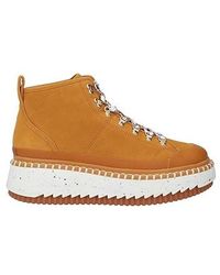 Chloé - Simple Platform Leather Boots - Lyst