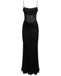 Alessandra Rich - A Plain Lace Knitted Dress - Lyst