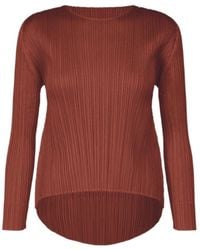 Pleats Please Issey Miyake - Pleats Please Issey Miyake Monthly Colors: October Crewneck T-Shirt - Lyst