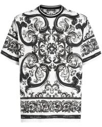 Dolce & Gabbana - 'Maiolica' Print T-Shirt - Lyst