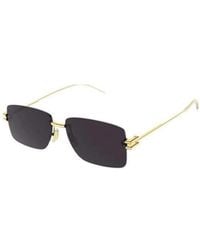Bottega Veneta - Eyewear Rectangle-Frame Rimless Sunglasses - Lyst