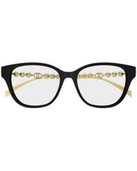 Gucci - Eyewear Embellished Square Frame Glasses - Lyst