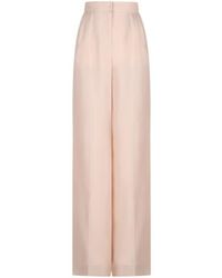 Max Mara - Silk Wide-Leg Trousers - Lyst