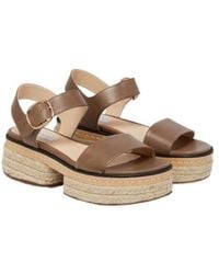 Gabriela Hearst - Ryka Leather Espadrille Sandals - Lyst