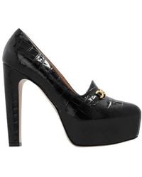 Tom Ford - 135Mm Whitney Shiny Croc-Embossed Leather Platform Pumps - Lyst