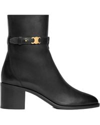 Celine - Garance Triomphe Strap Boot - Lyst
